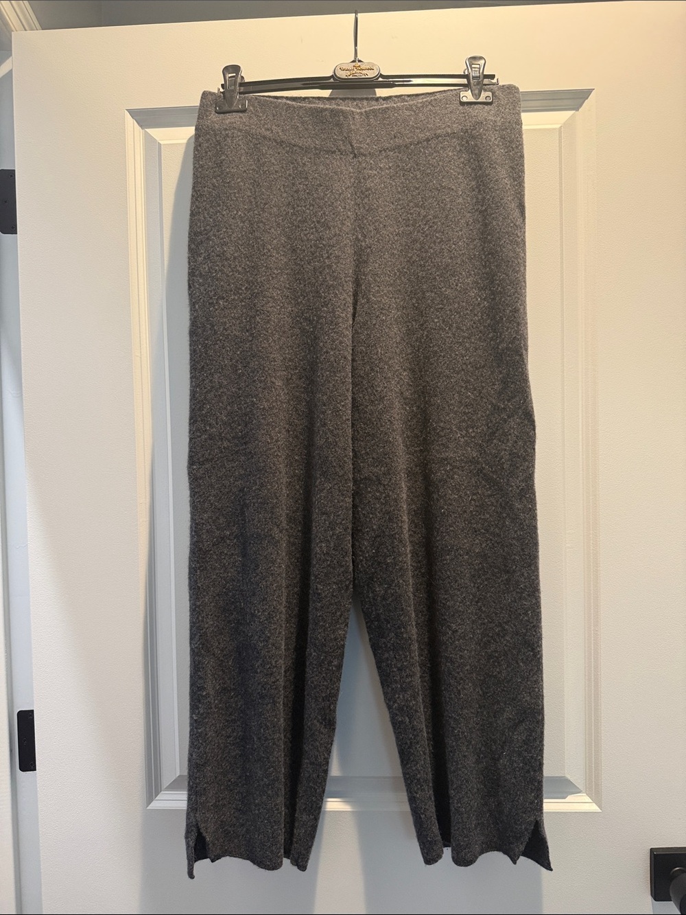 Falke Heathered Charcoal Wide-Leg Knit Pants